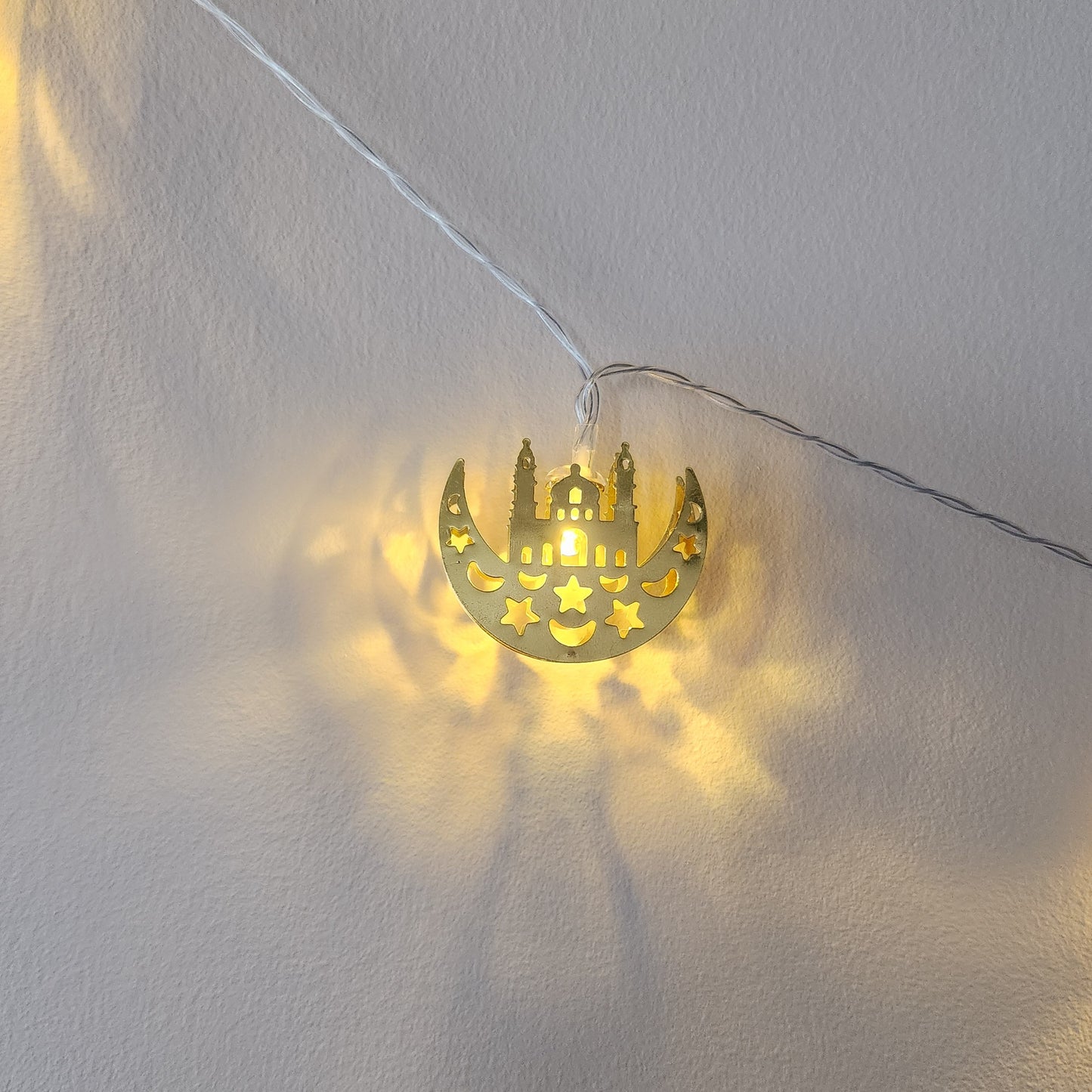 Ramadan and Eid String Light 10 LEd Cressenr and Mosque Battery Operated