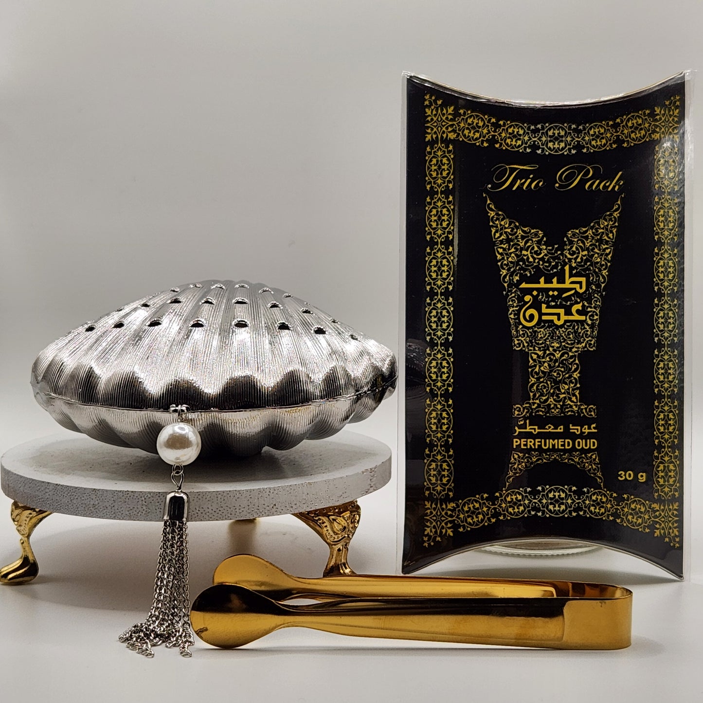 Trio Pack with Silver CHARCOAL Burner