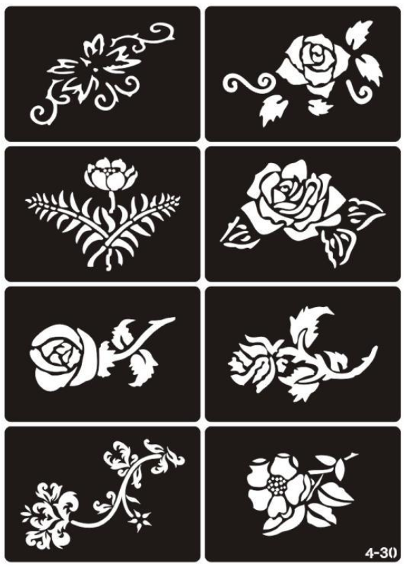 Temporary HennaTattoos Stencil Stickers