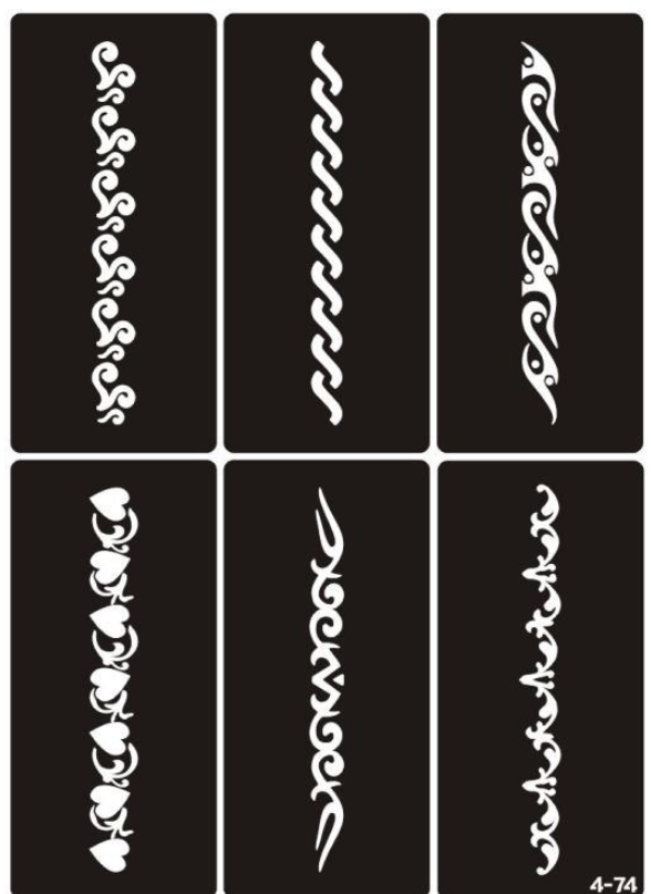 Temporary HennaTattoos Stencil Stickers