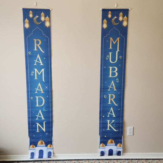 Blue Ramadan Banner Set 2 pc 30cmX180cm