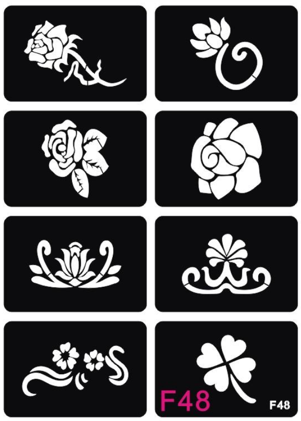 Temporary HennaTattoos Stencil Stickers