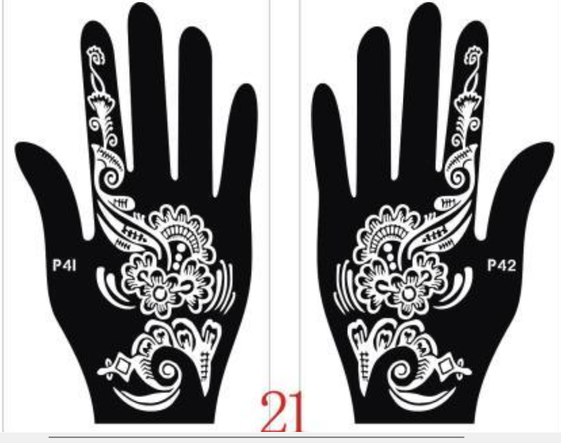 Temporary HennaTattoos Stencil Stickers