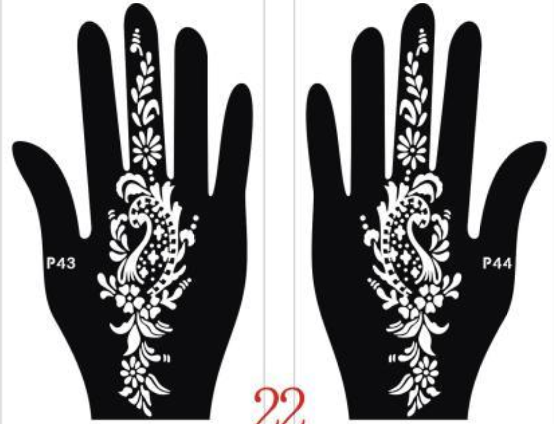 Temporary HennaTattoos Stencil Stickers